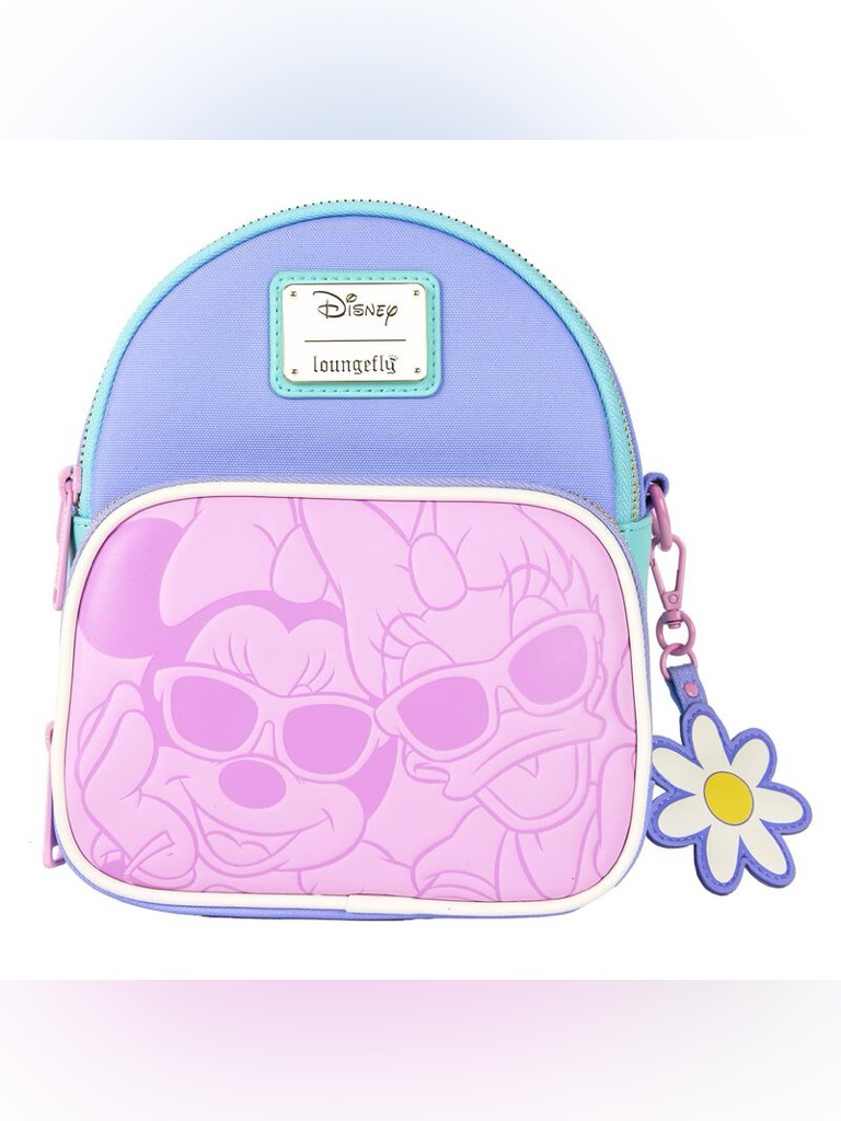 85th Anniversary Daisy Duck & Minnie Mouse Convertible Mini Backpack/Crossbody B